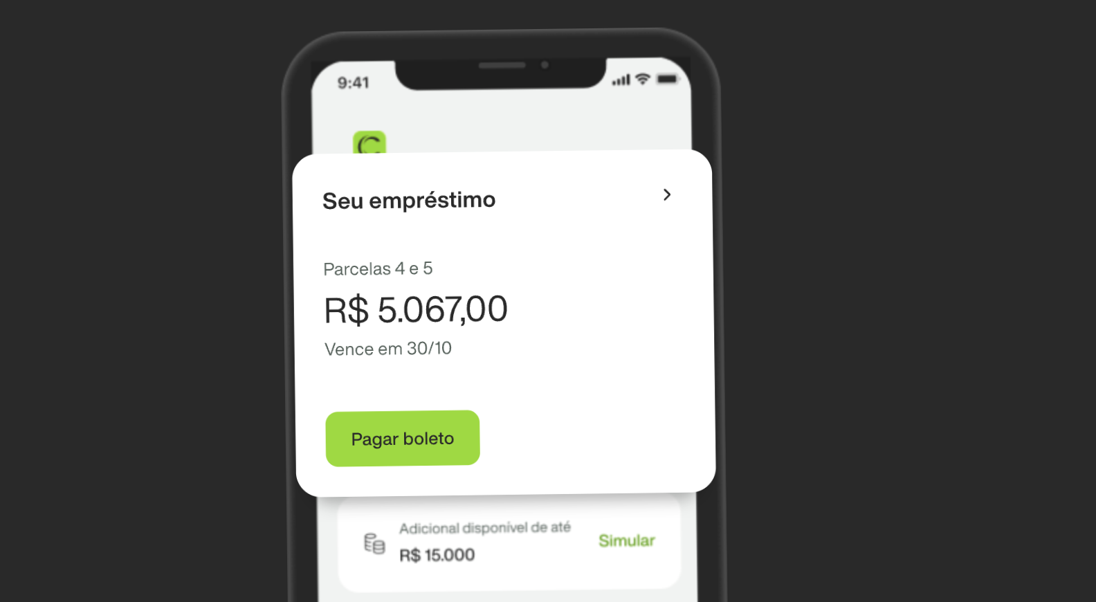 Creditas mockup, Source: Creditas